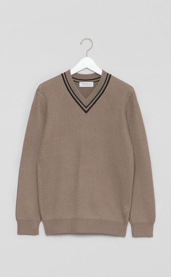 Vネックチルデンニット