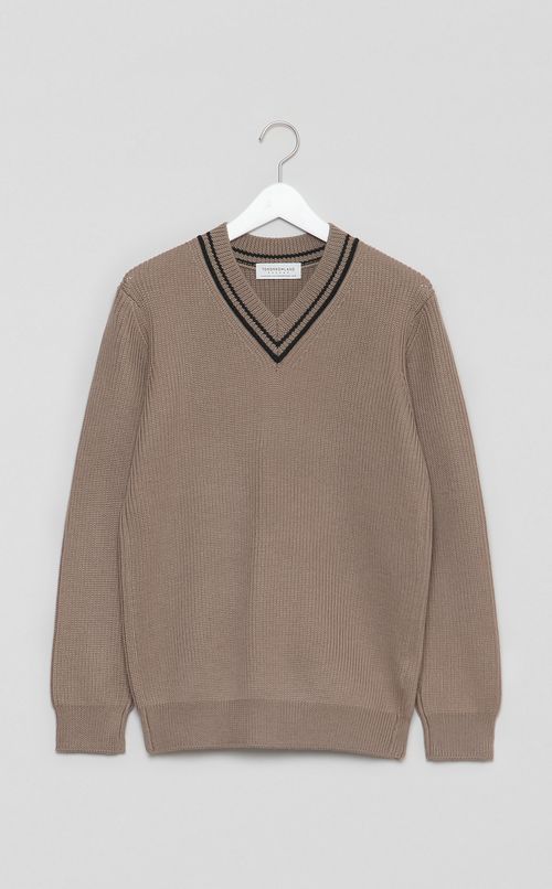Vネックチルデンニット