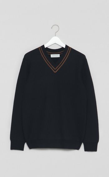 Vネックチルデンニット