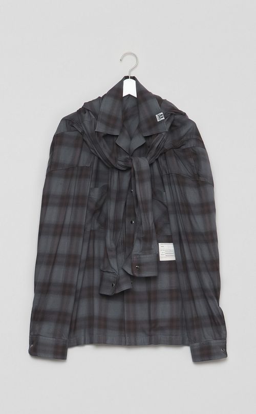 ショールレイヤードシャツ