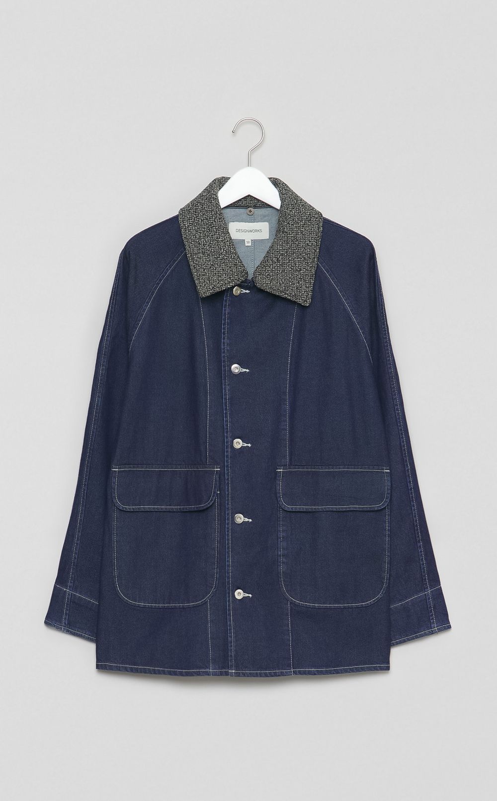 デタッチャブルカラーデニムブルゾン