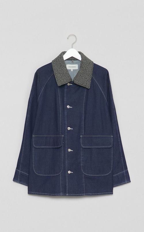 デタッチャブルカラーデニムブルゾン