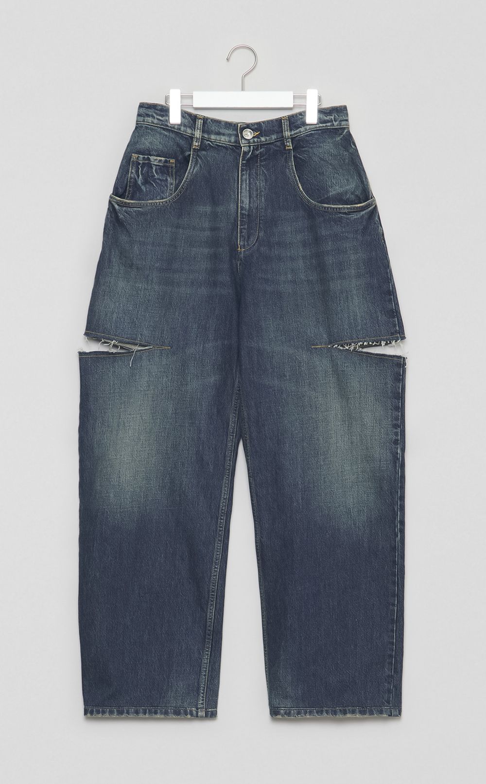 サイドスリット5ポケットデニムパンツ