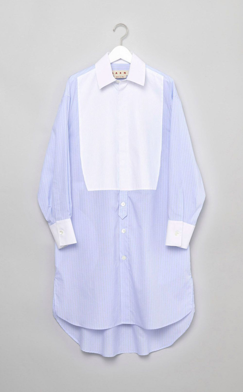 ストライプシャツワンピース