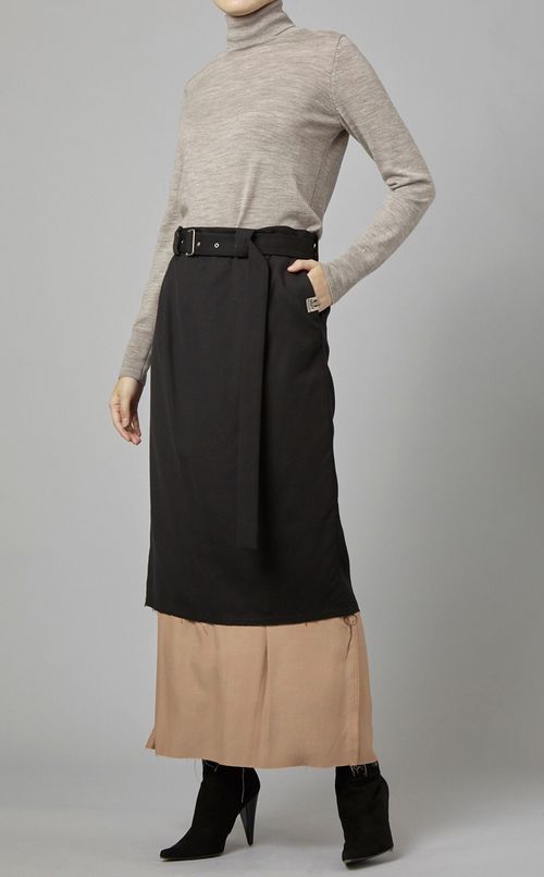2wayバイカラースカート