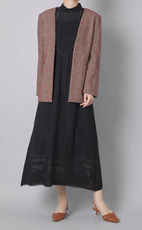 シフォンエンブロイダリーワンピース