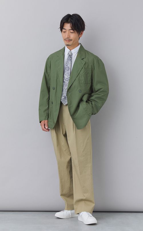 コットン2タックチノパンツ