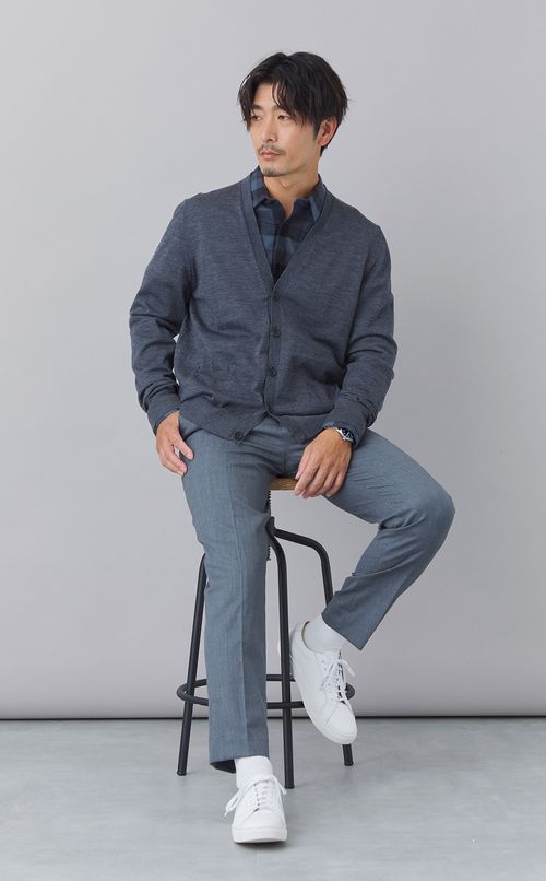 コットンチェックフランネルシャツ