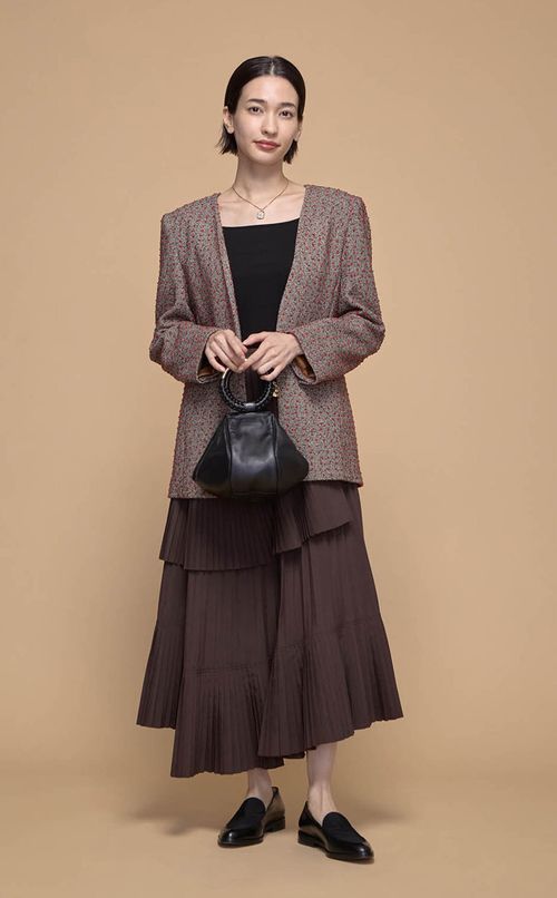 ツイードノーカラージャケット