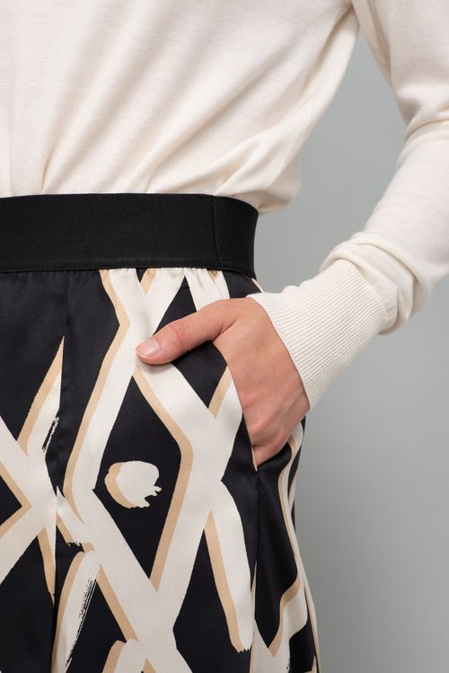 ハンドペイントアーガイルガウチョパンツ