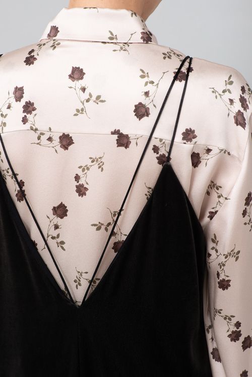 ベロアキャミソールロングワンピース