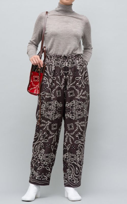 ペイズリープリントイージーパンツ