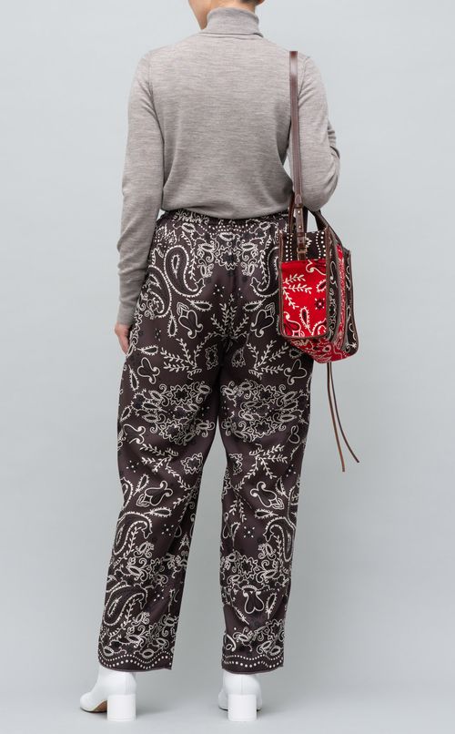 ペイズリープリントイージーパンツ