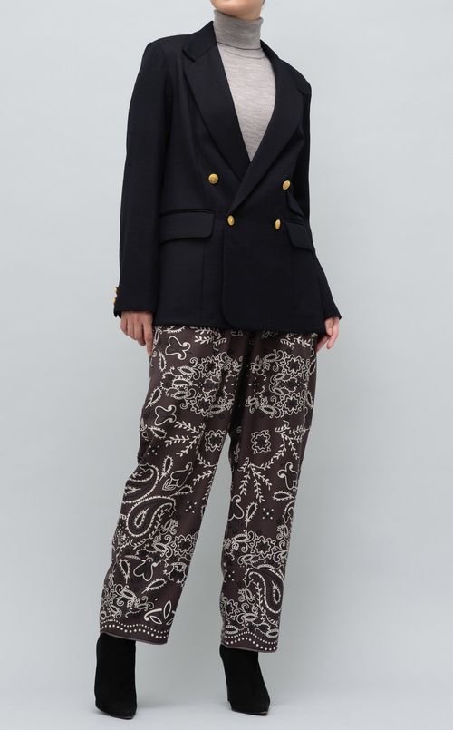 ペイズリープリントイージーパンツ