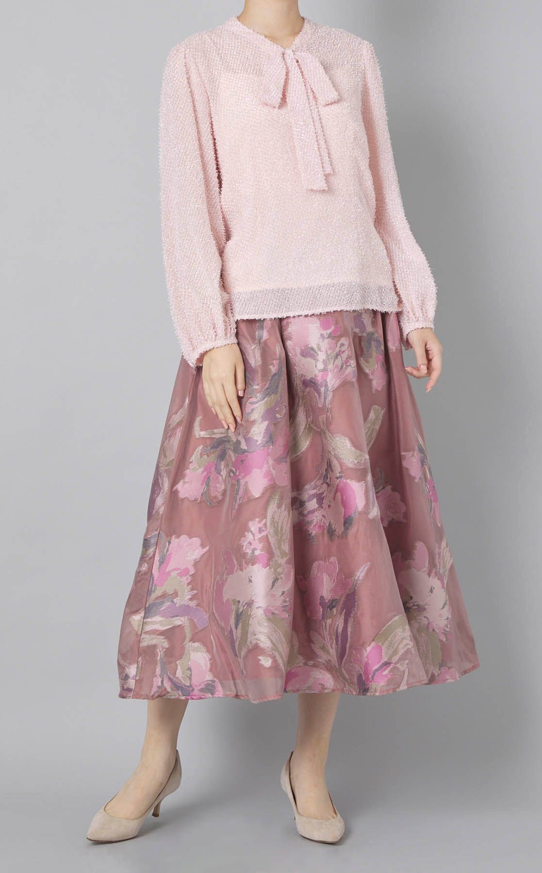 CELFORD ペイントフラワージャカードスカート CELFORD｜ペイントフラワージャガードスカート