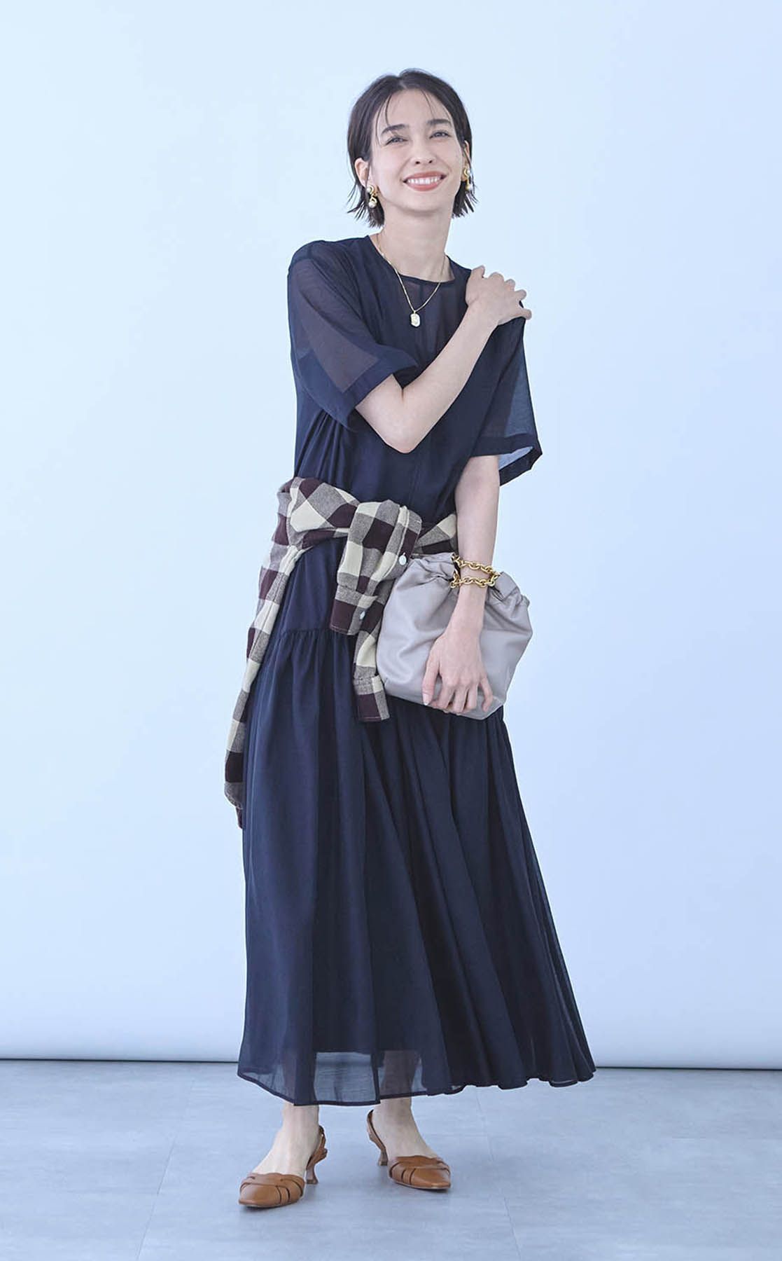 【新品未使用】elendeek / 3way シアーレイヤードカットワンピース ELENDEEK｜《手洗い可》シアーレイヤードカットワンピース