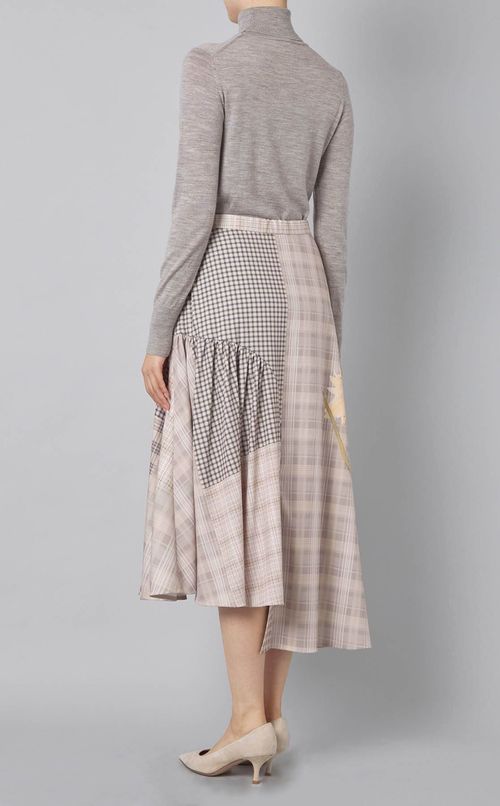 アシンメトリープリントスカート