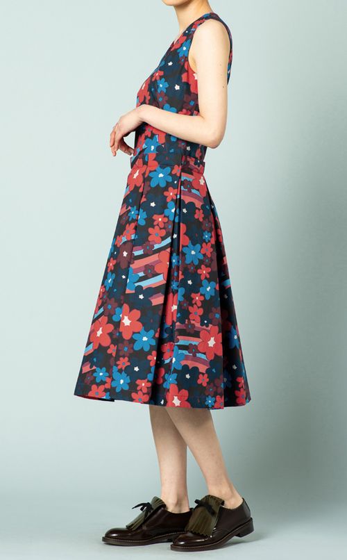 フラワープリントワンピース