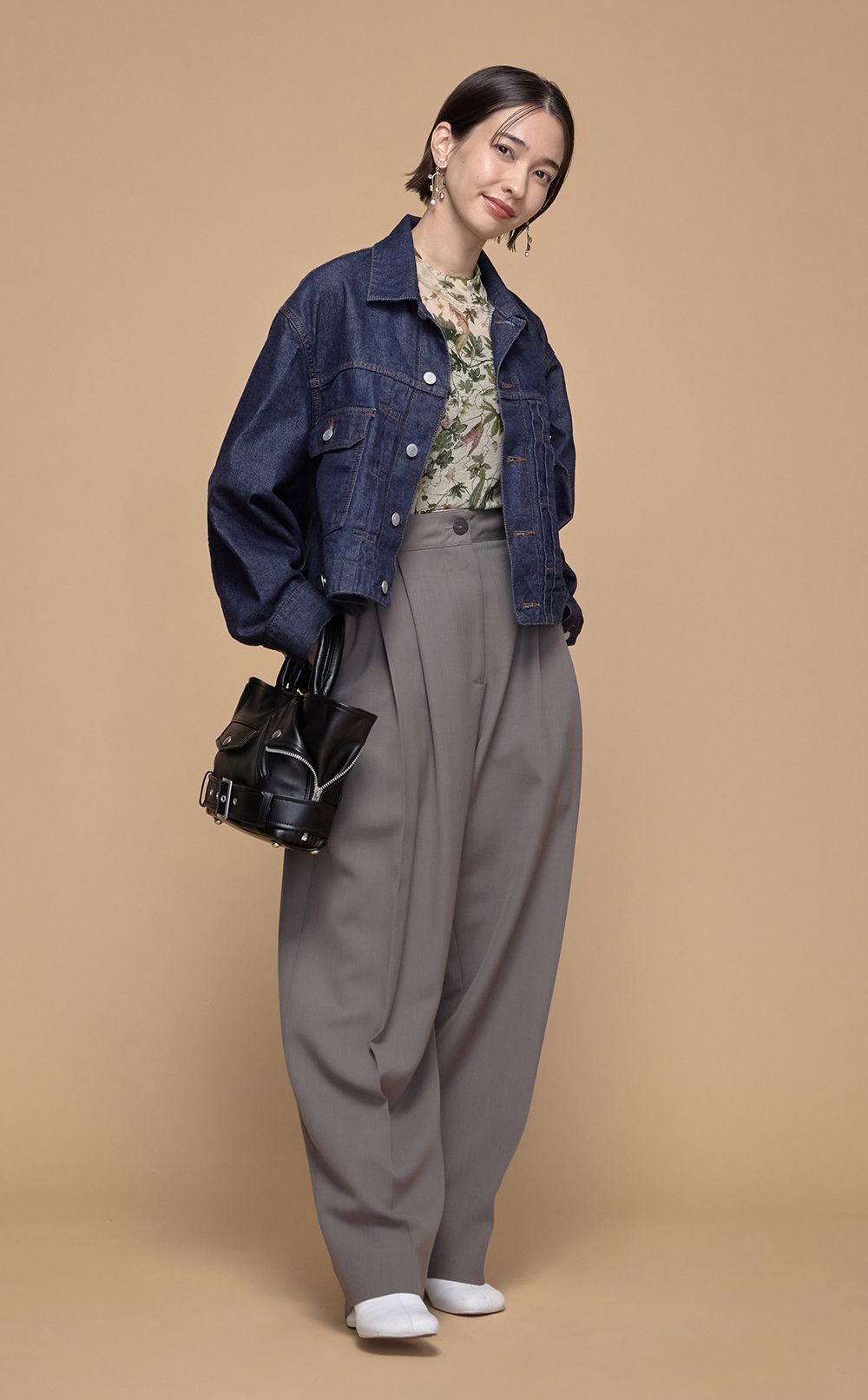 ダブルプリーツフロントパンツ