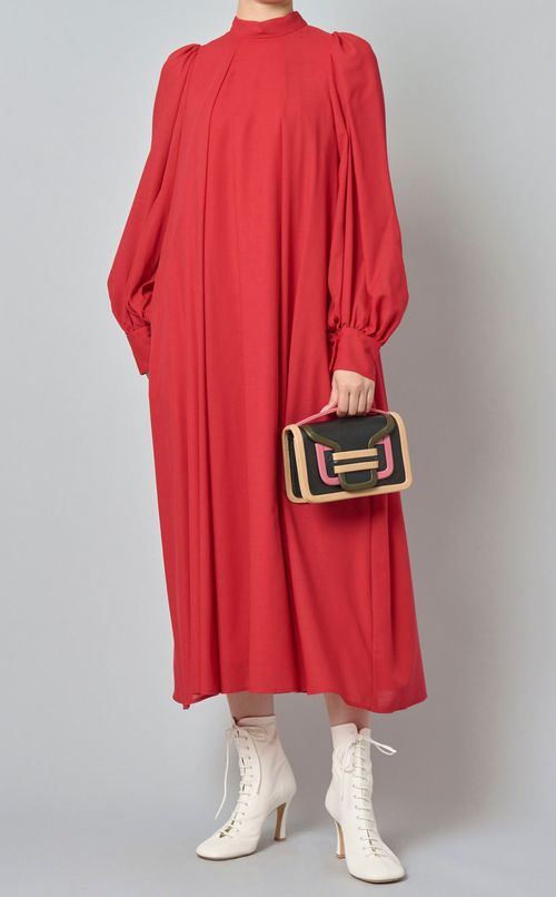 バックリボンギャザーワンピース