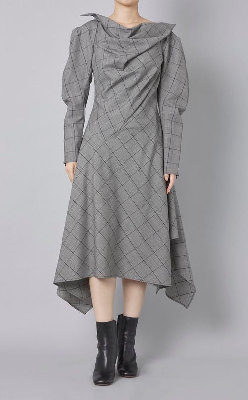 マダムバタフライチェックワンピース