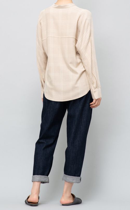 チェックスキッパーブラウス