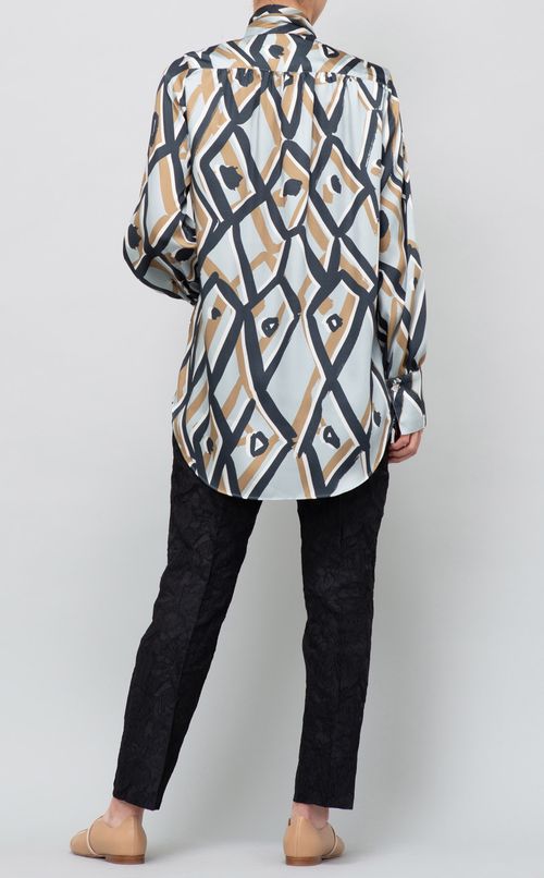 ハンドペイントアーガイルボウタイブラウス