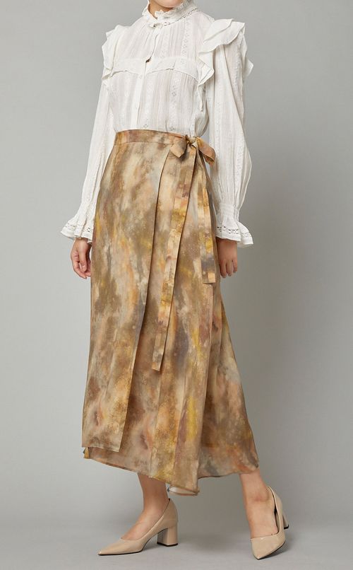 プリントラップスカート