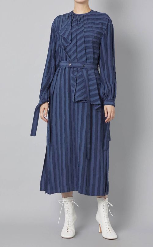 ジャガードストライプワンピース