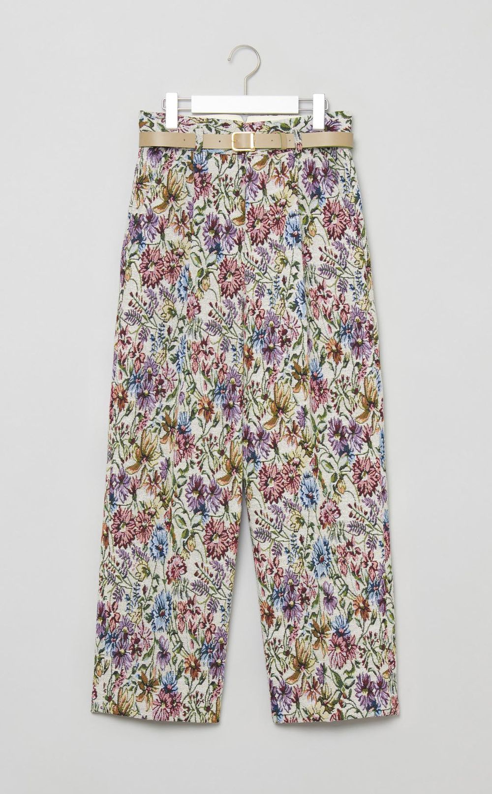 ベルト付きゴブランパンツ