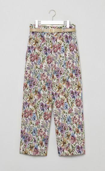 ベルト付きゴブランパンツ