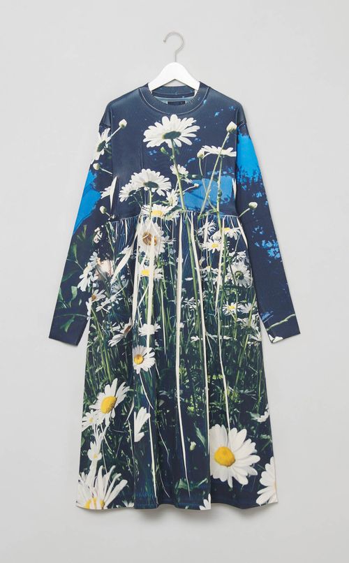 ダイレクトプリントリブギャザーワンピース