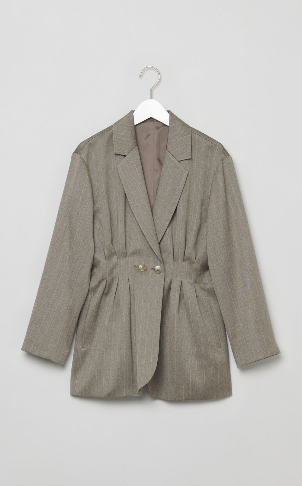 ウールテーラードタックジャケット