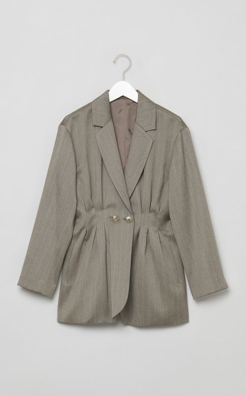 ウールテーラードタックジャケット