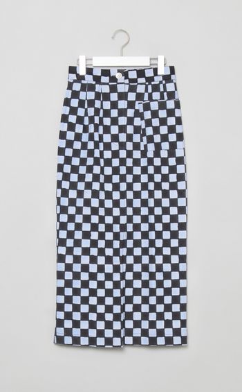 ダブルチェックキャンバススカート