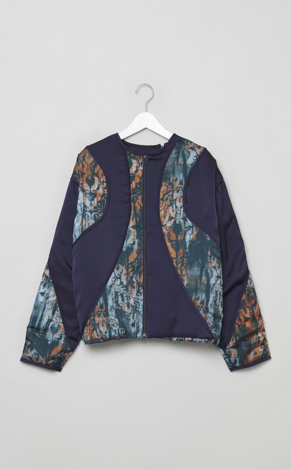 プリントコンビ中綿ブルゾン