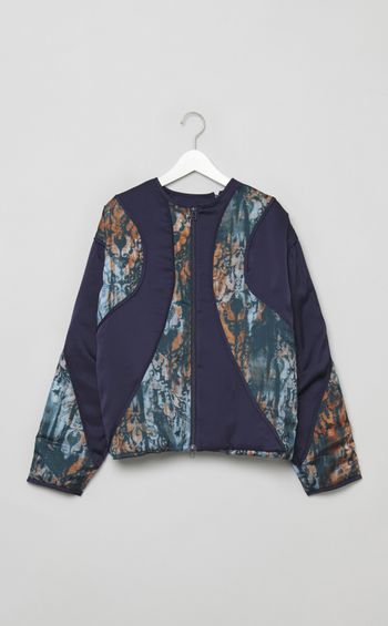 プリントコンビ中綿ブルゾン