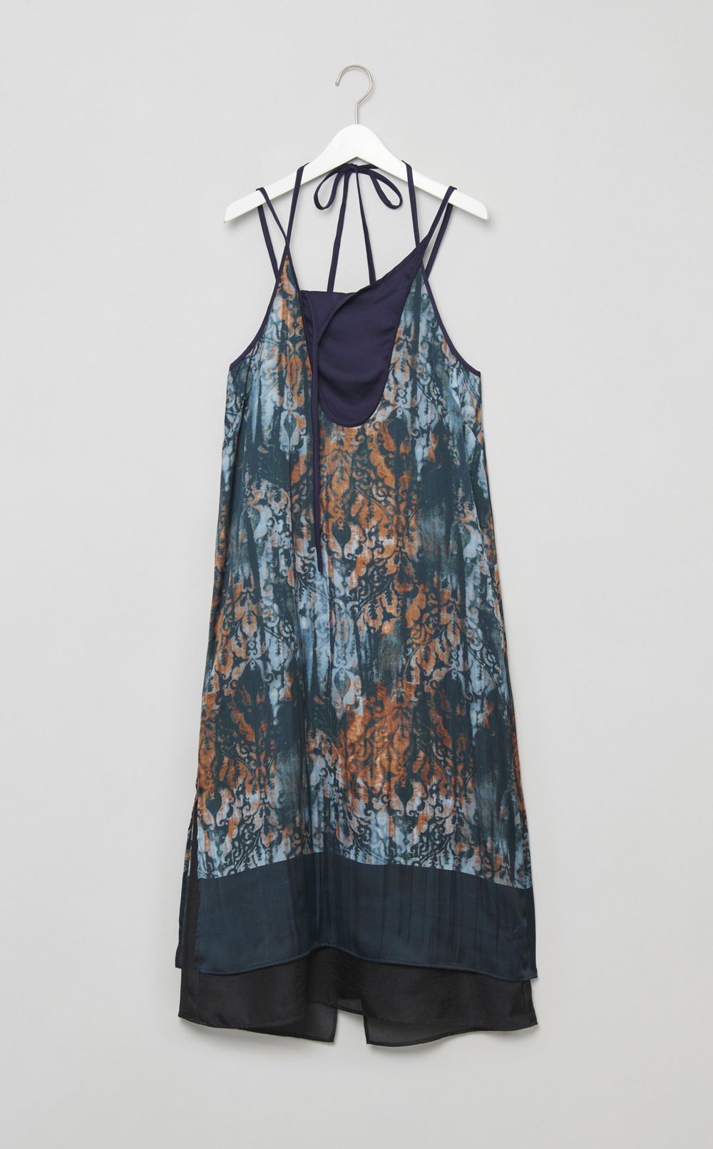 プリントレイヤードキャミソールドレス