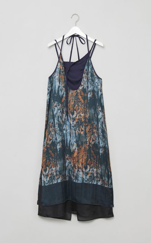 プリントレイヤードキャミソールドレス