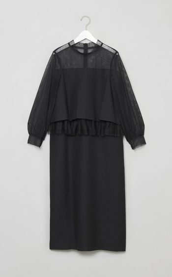 異素材コンビワンピース