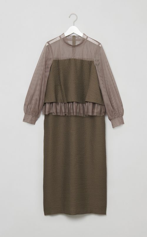 異素材コンビワンピース