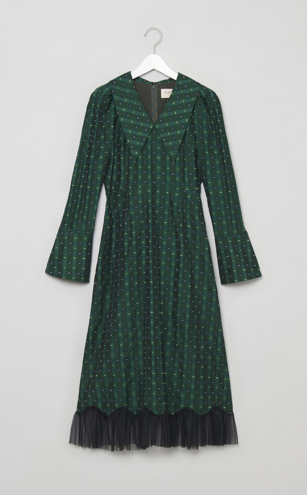 チェックジャガードワンピース