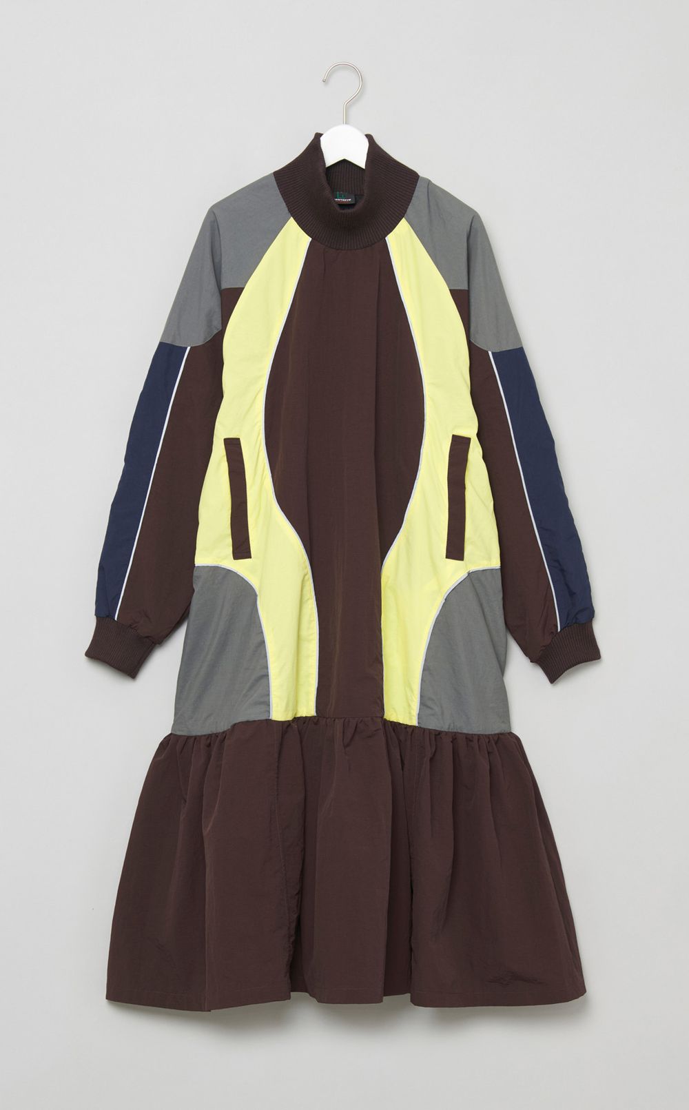 カラー切替ナイロンワンピース