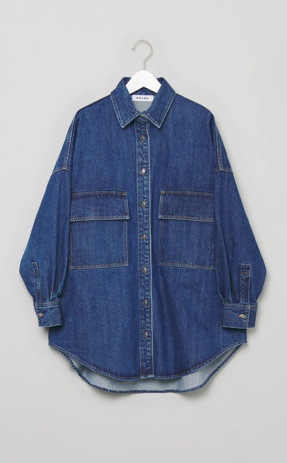 オーバーサイズデニムシャツブルゾン