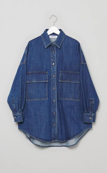 オーバーサイズデニムシャツブルゾン