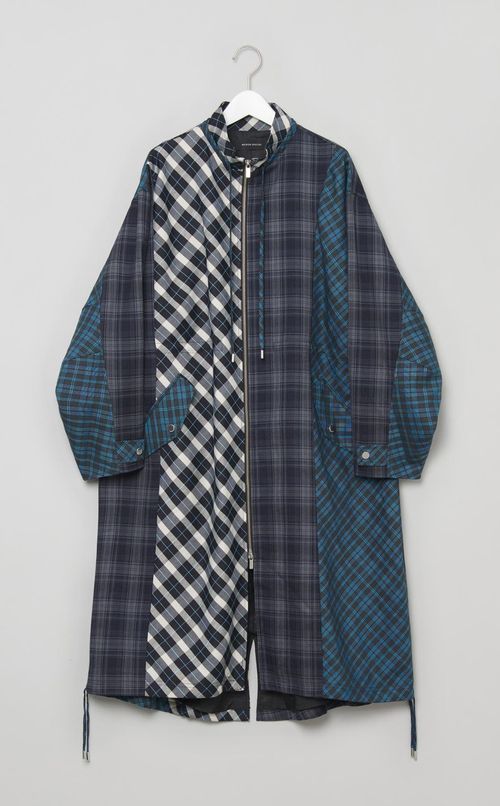 チェックオーバーモッズコート
