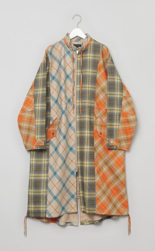 チェックオーバーモッズコート