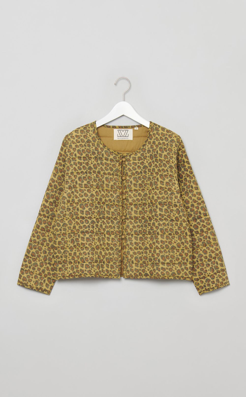 レオパードキルテッドジャケット