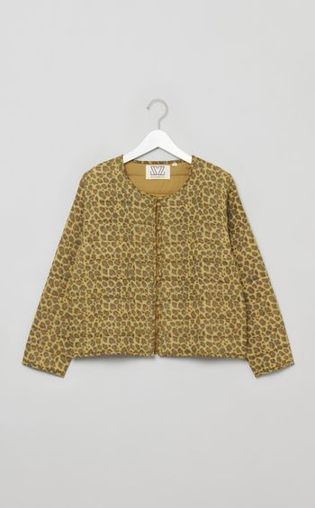 レオパードキルテッドジャケット