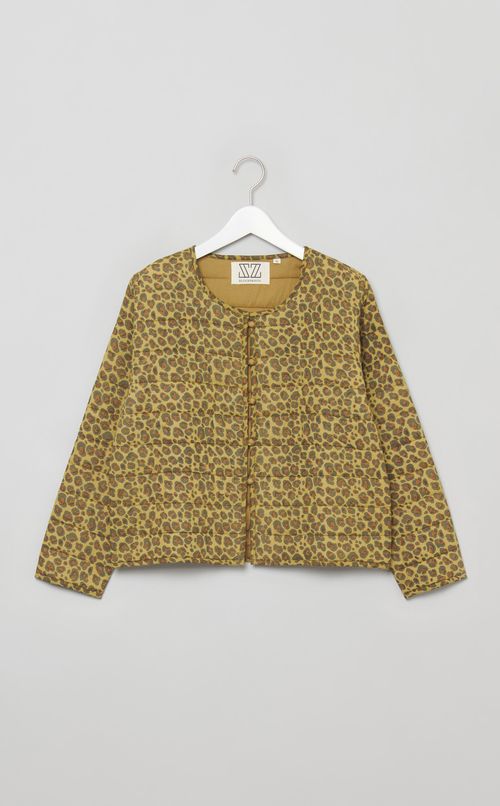 レオパードキルテッドジャケット